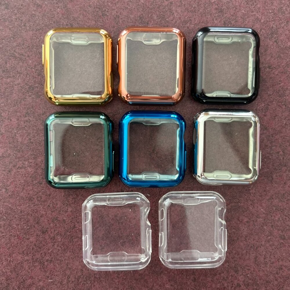 [8 Packs] Case for Apple Watch Series 3/2/1 38mm with Tempered Glass Screen